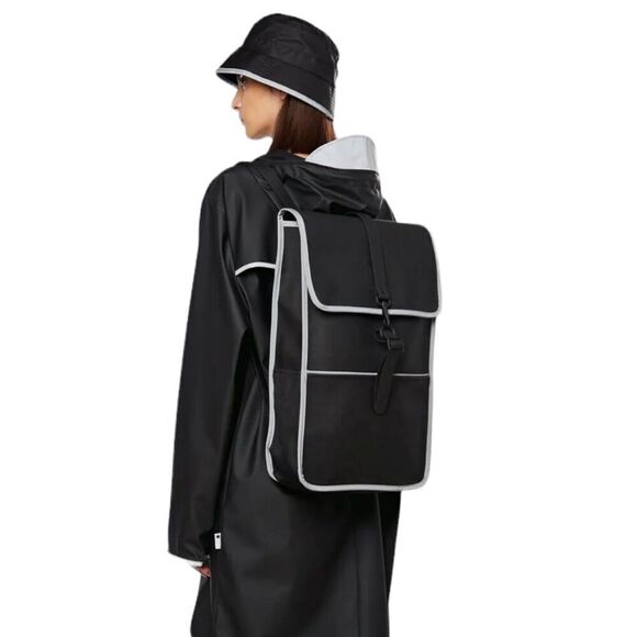 RAINS Backpack WMNS Reflective | 70 Black H18.9 x W11.8 x D4.7” Rucksack‎ 14090 main image 10